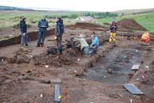 Mosfell Archaeological Project Members Excavating the Hrísbrú Longhouse